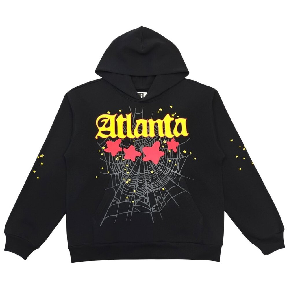 Sp5der Atlanta Pullover Hoodie Black | Spider Worldwide
